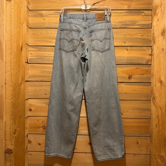 Levi's Premium Baggy Dad Jeans Light Wash Distressed Waist 25 - Picture 6 of 10
